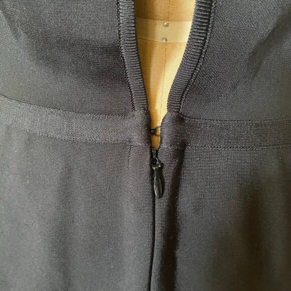 Givenchy Paris Black Cocktail Dress Crystal Rhinestone Floral Embellishm… - Picture 12 of 14